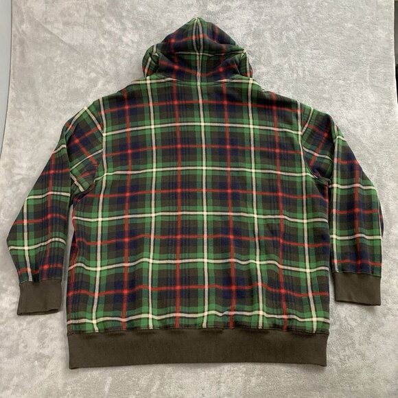Polo Ralph Lauren Jacket Mens 3XL Tall Green Plaid Tartan Thermal Hooded Vintage - Picture 11 of 13